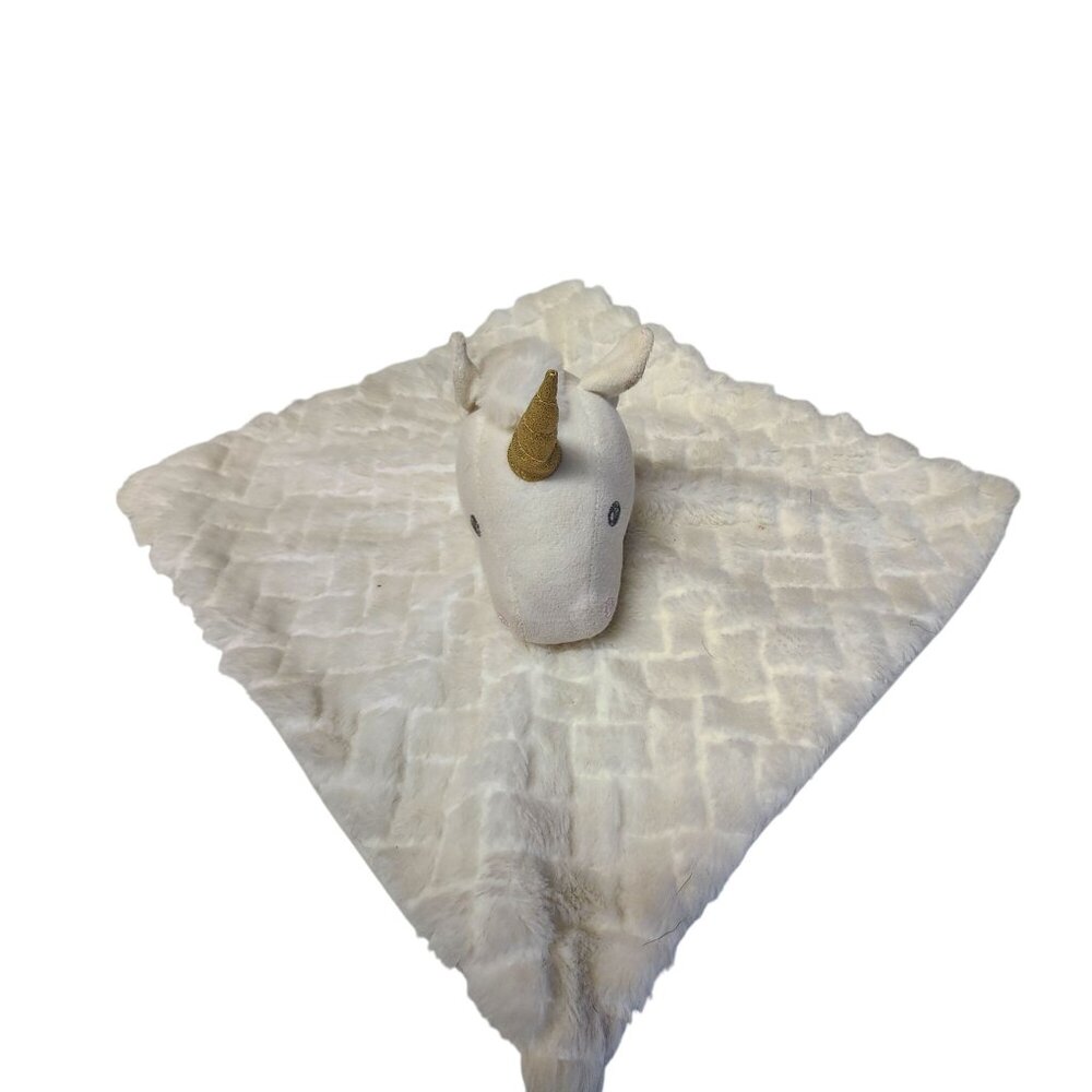 UGG Unicorn Security Blanket Lovey Plush White Faux Fur